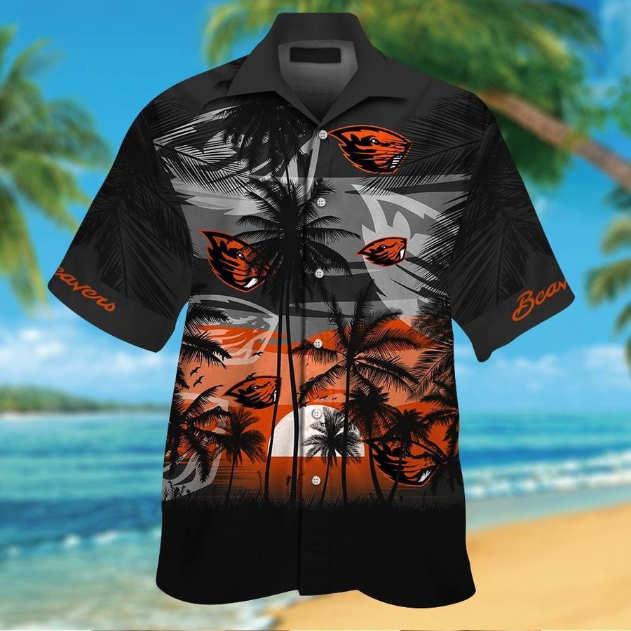 NCAA Oregon State Beavers Tropical Aloha Hawaiian Shirt