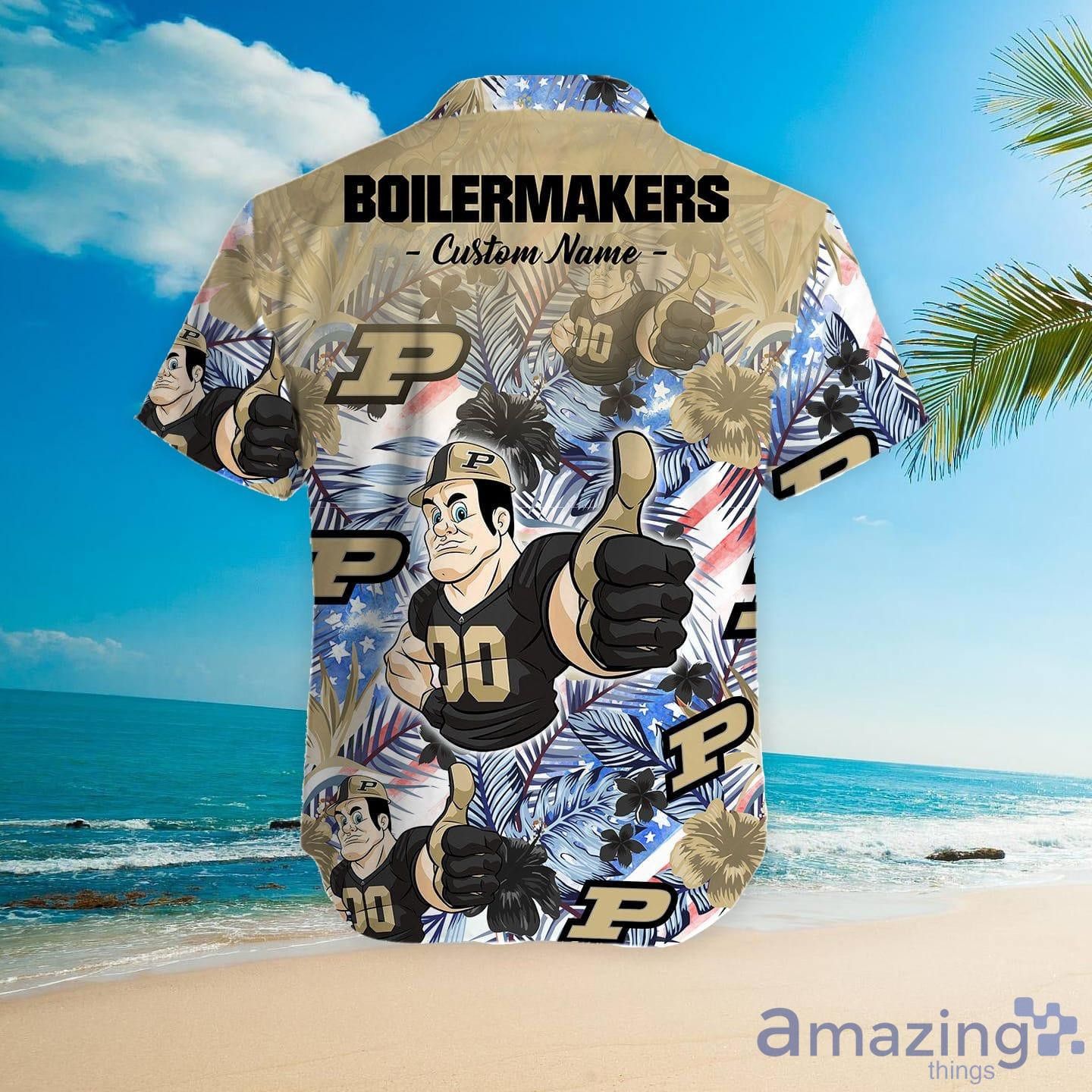 Ncaa Purdue Boilermakers Custom Name Limited Gold Trendy Hawaiian Shirt Aloha Shirt