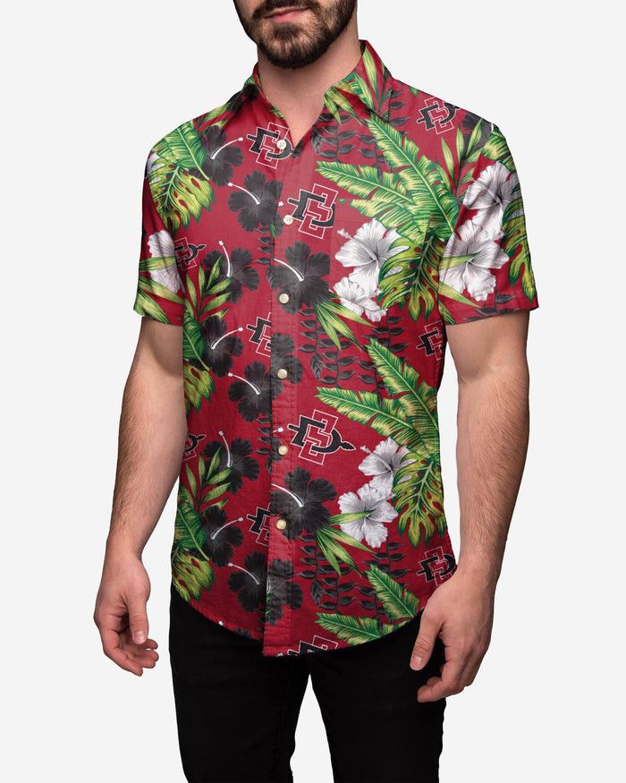 NCAA San Diego State Aztecs Floral Hawaiian Shirt