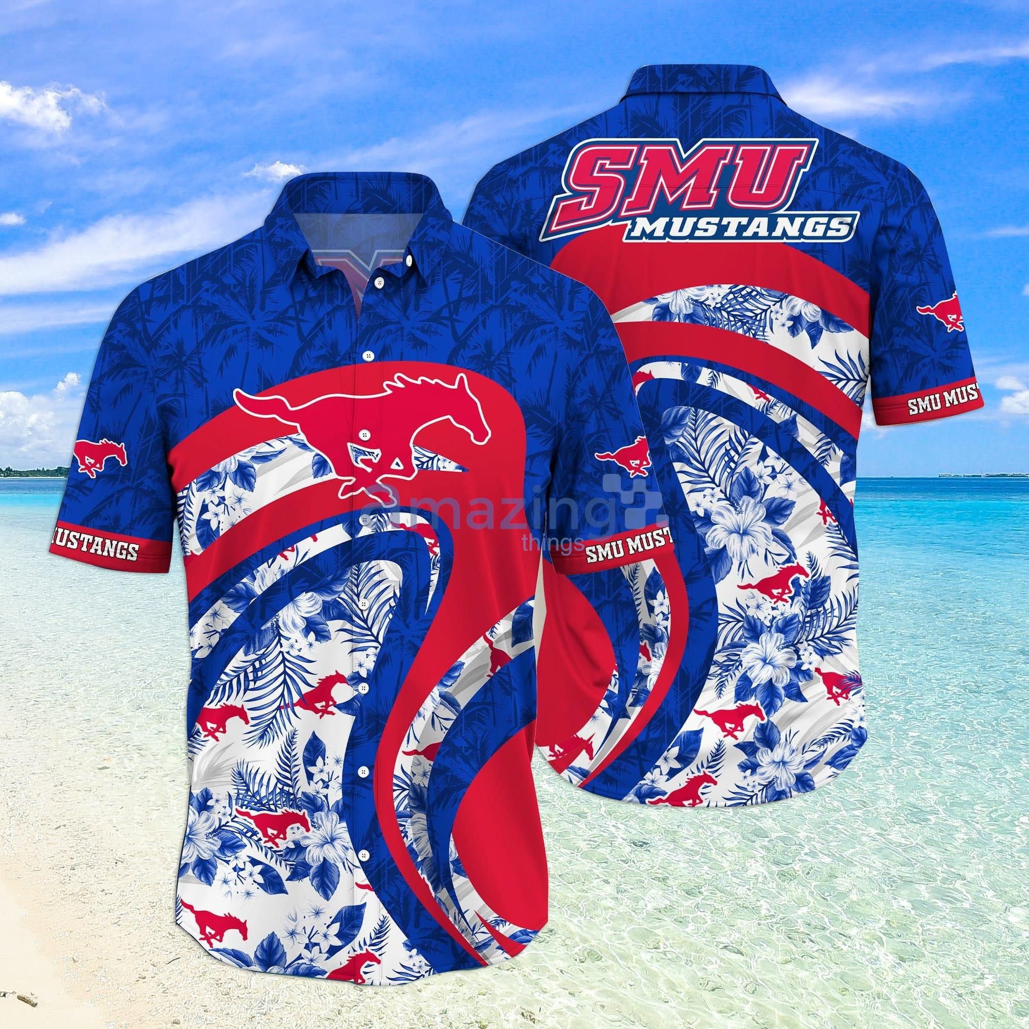 Ncaa Smu Mustangs Tropical Flower Trendy Hawaiian Shirt Aloha Shirt
