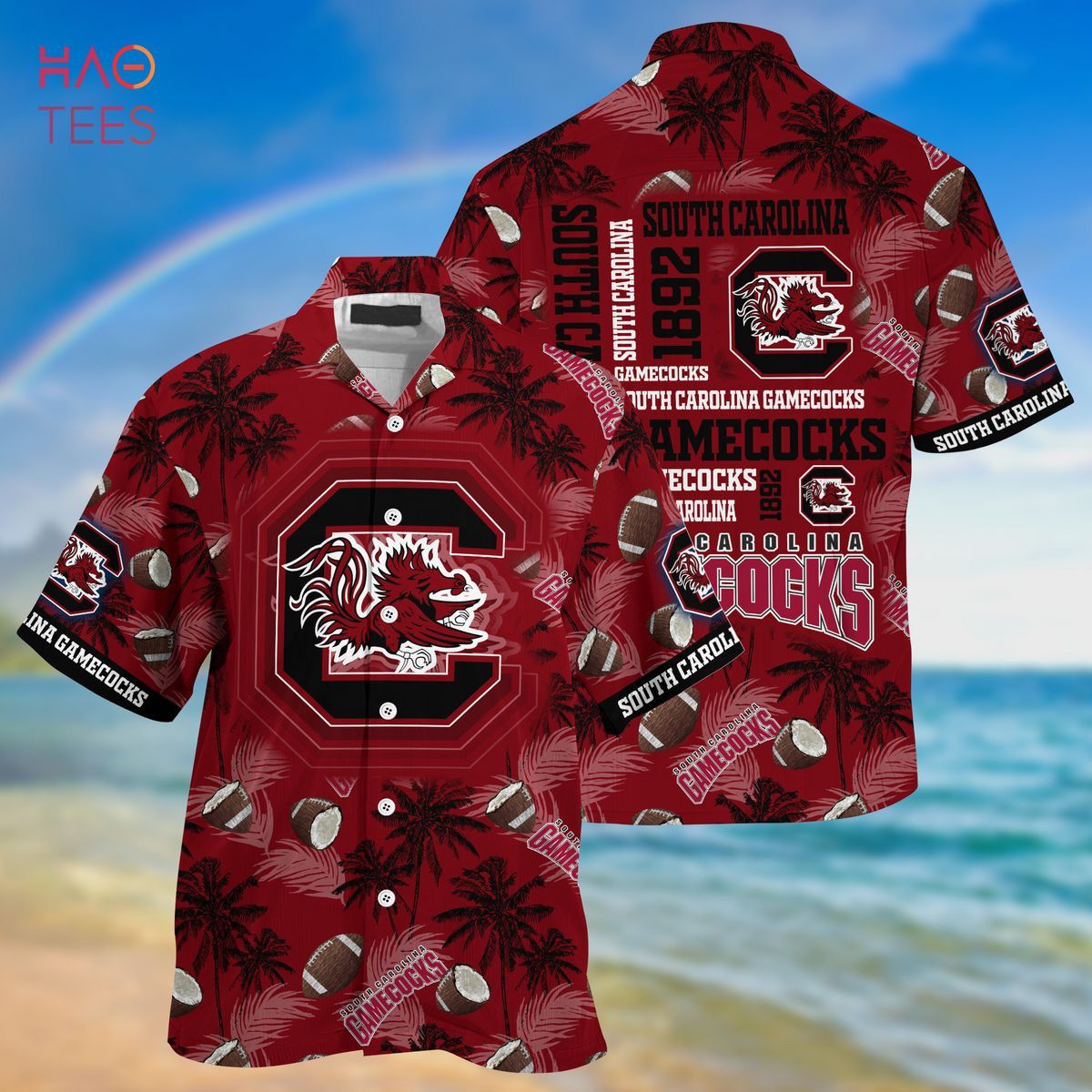 Ncaa South Carolina Gamecocks Coconut Garnet Trendy Hawaiian Shirt Aloha Shirt