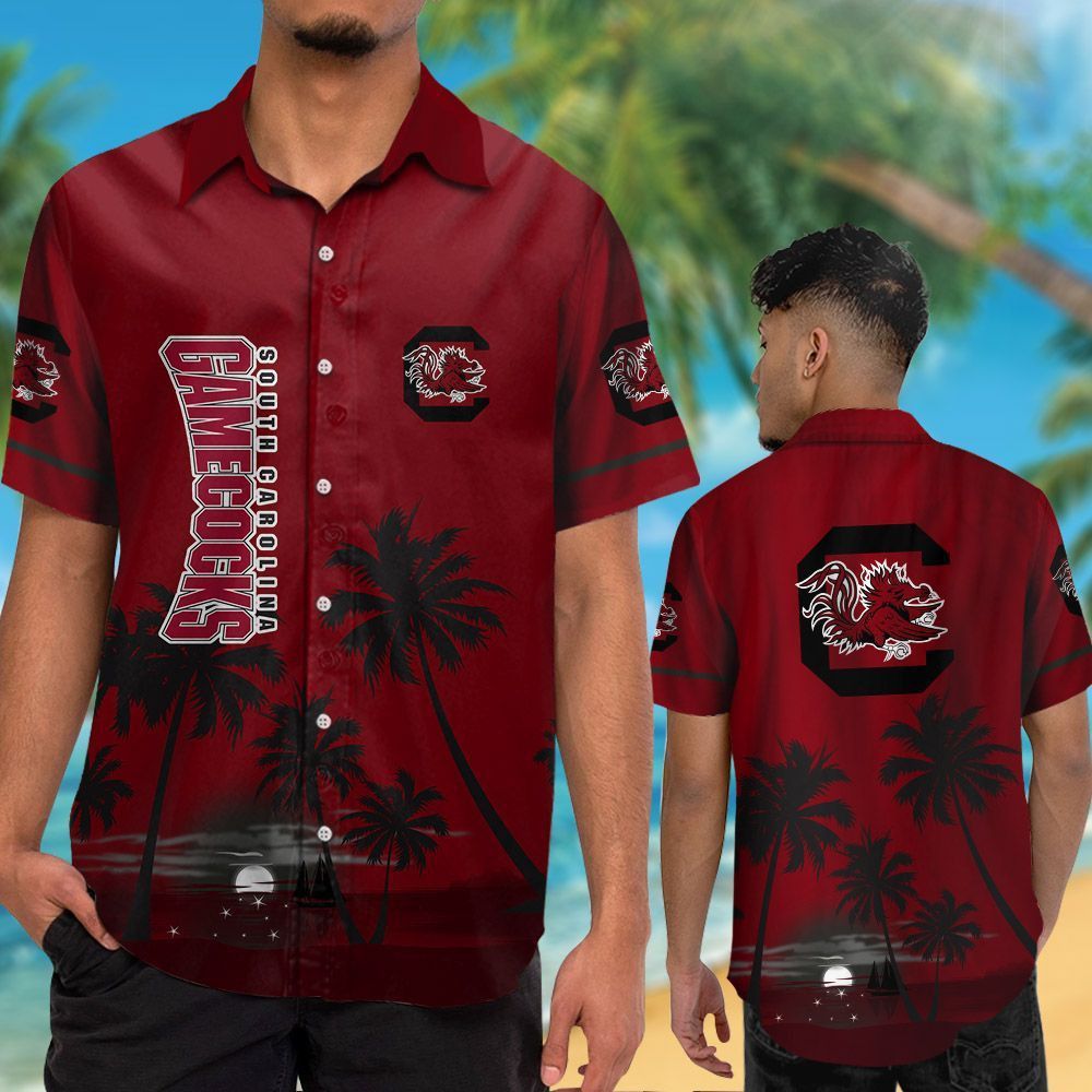 Ncaa South Carolina Gamecocks Coconut Tree Trendy Hawaiian Shirt Aloha Shirt