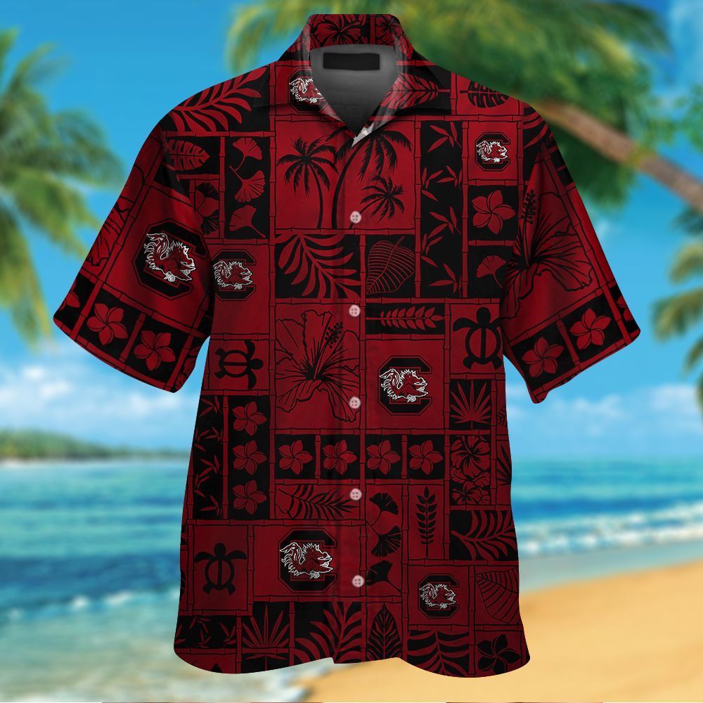 NCAA South Carolina Gamecocks Garnet Black New Design Hawaiian Shirt