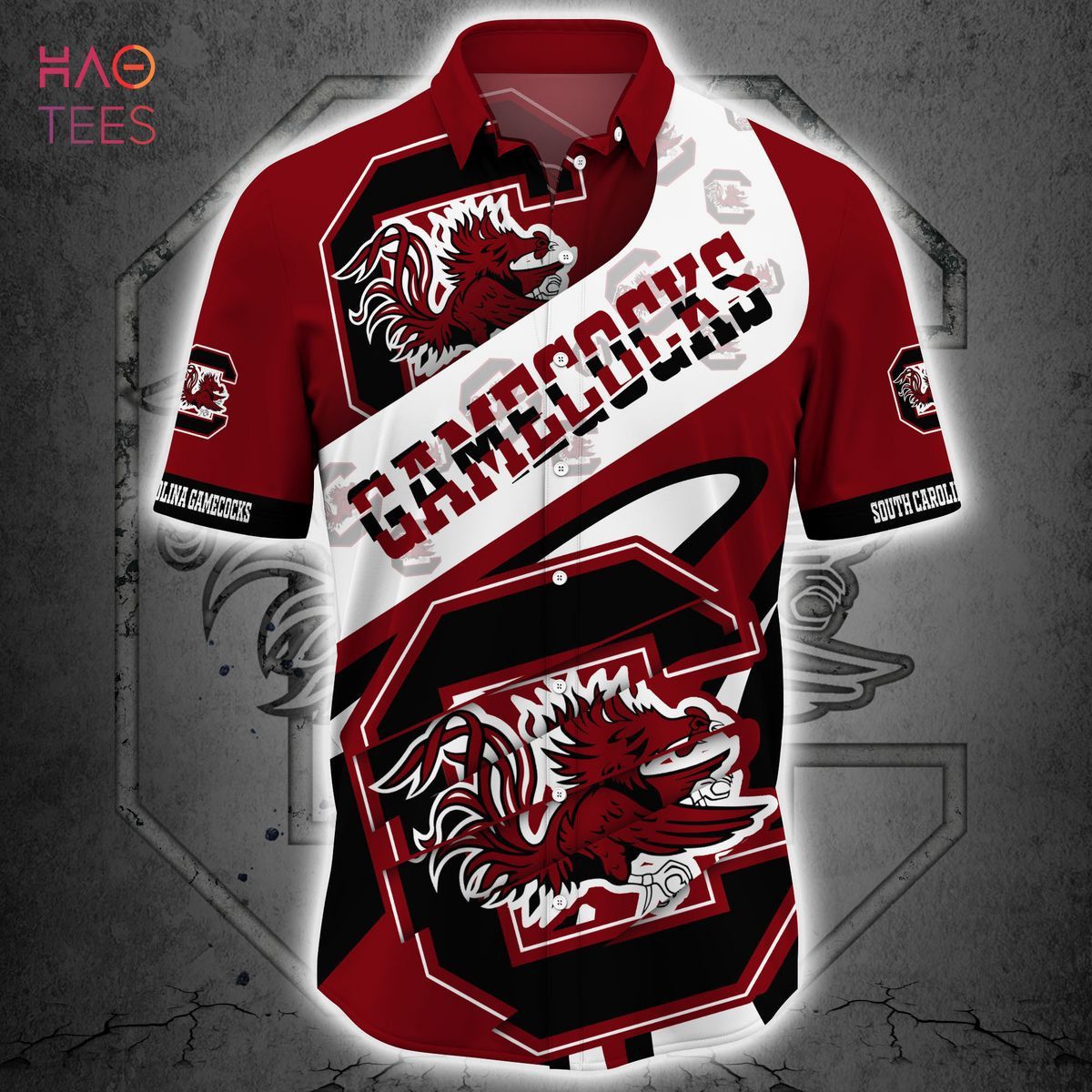 Ncaa South Carolina Gamecocks Garnet White Trendy Hawaiian Shirt Aloha Shirt