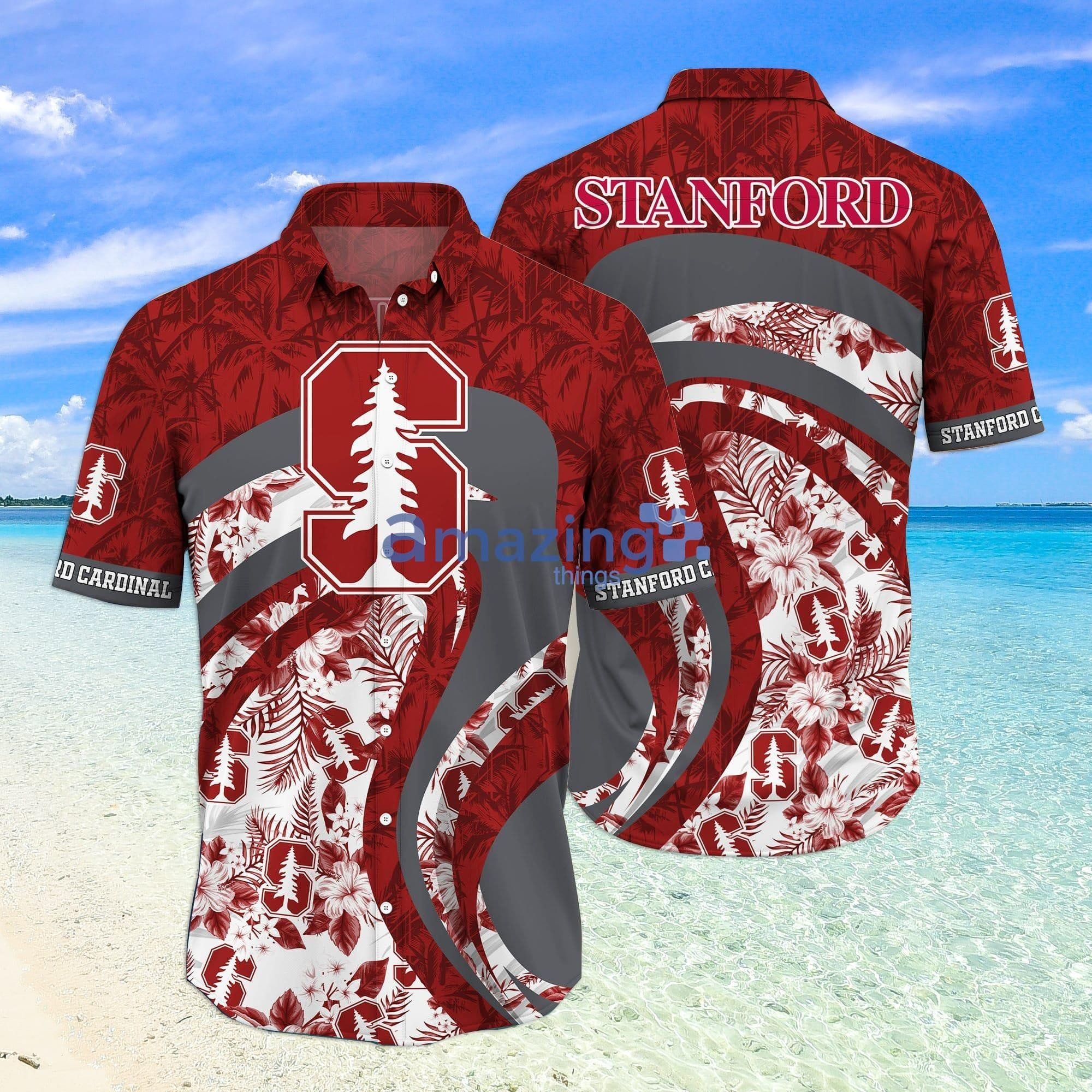 Ncaa Stanford Cardinal Tropical Flower Trendy Hawaiian Shirt V1 Aloha Shirt