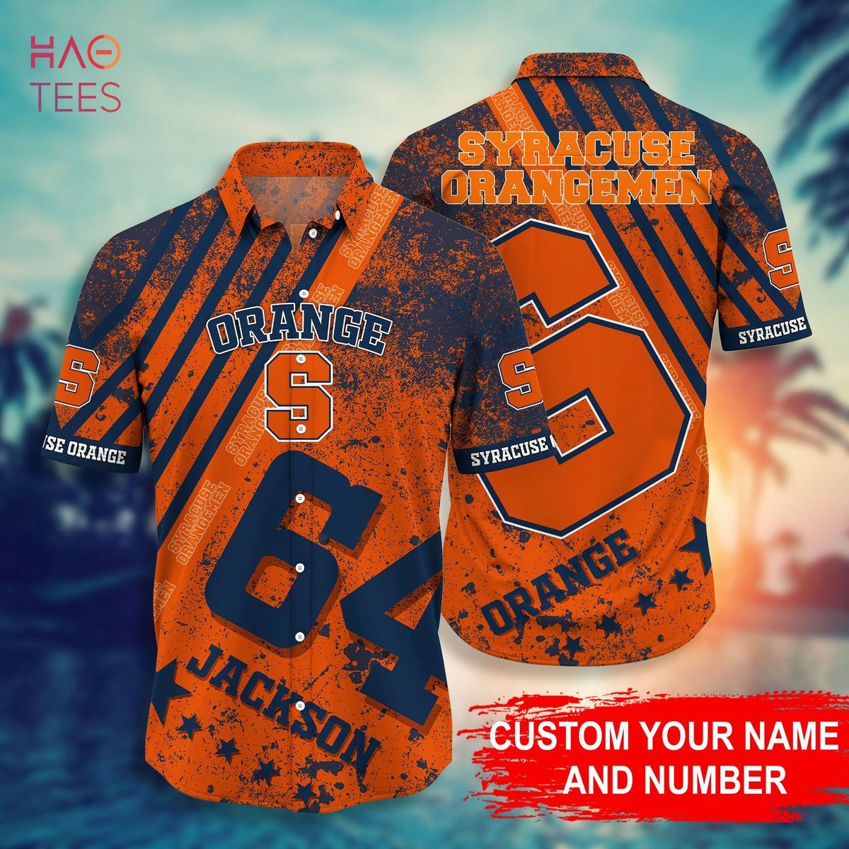 Ncaa Syracuse Orange Custom Name Number Trendy Hawaiian Shirt Aloha Shirt