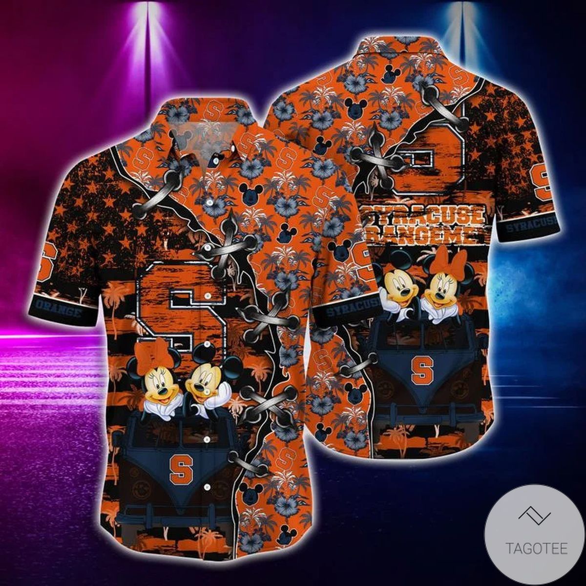 NCAA Syracuse Orange Mickey Mouse Hawaiian Shirt