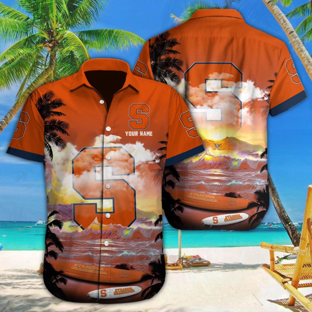 Ncaa Syracuse Orange Sea Custom Name Trendy Hawaiian Shirt Aloha Shirt