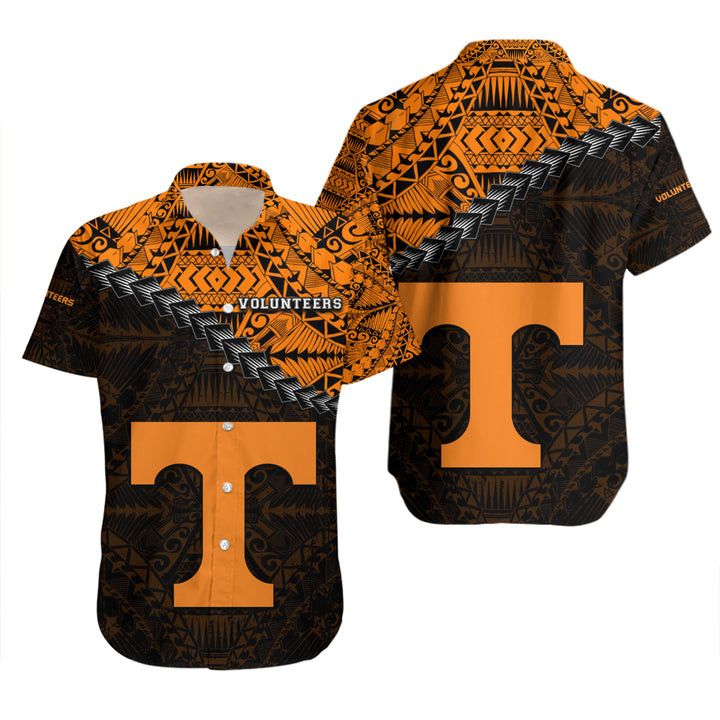 Ncaa Tennessee Volunteers Orange Black Trendy Hawaiian Shirt V6 Aloha Shirt