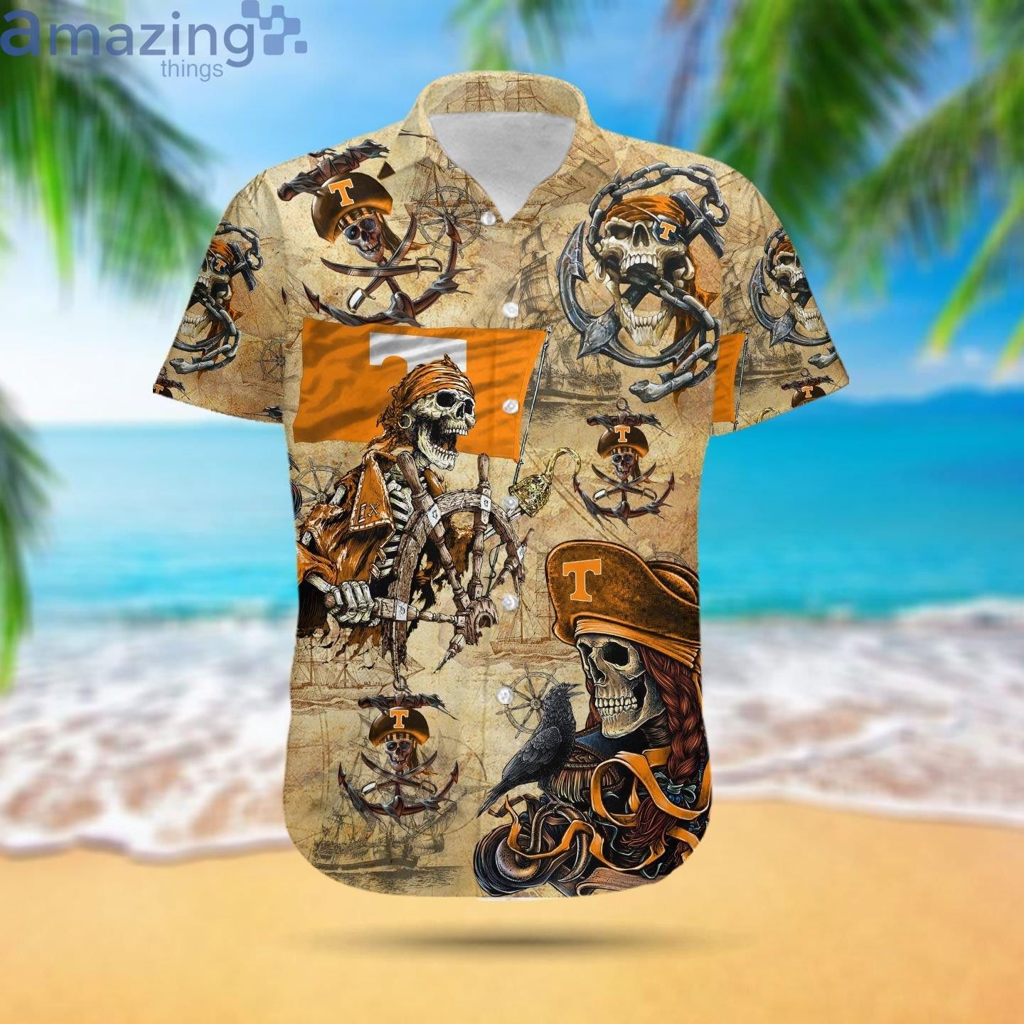 Ncaa Tennessee Volunteers Skull Trendy Hawaiian Shirt Aloha Shirt