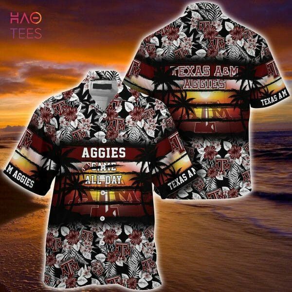 Ncaa Texas A&M Aggies Flowers Maroon Black Trendy Hawaiian Shirt Aloha Shirt Ncaa Texas A&M Aggies Flowers Maroon Black Trendy Hawaiian Shirt Aloha Shirt