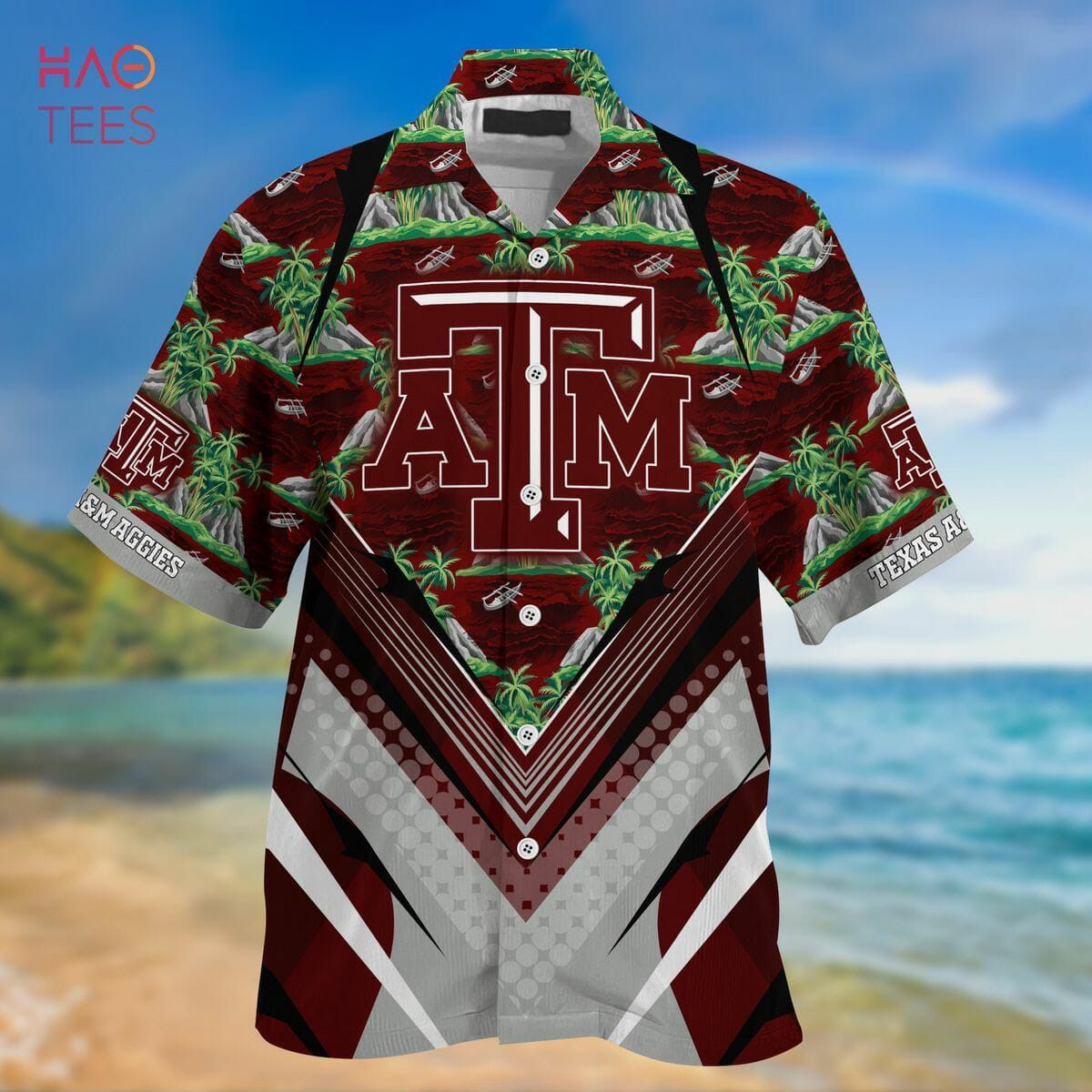 Ncaa Texas A&M Aggies Maroon Green Trendy Hawaiian Shirt Aloha Shirt