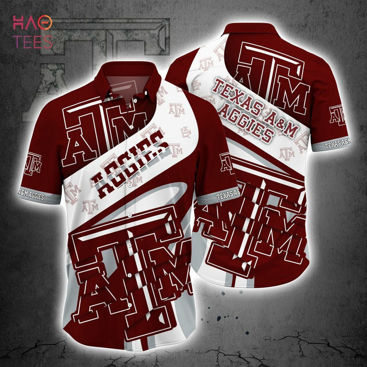 NCAA Texas A&M Aggies Maroon White Hawaiian Shirt
