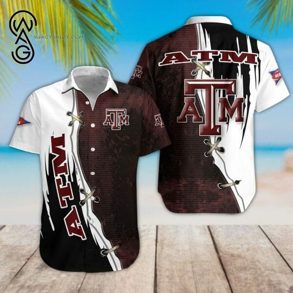 NCAA Texas A&M Aggies Maroon White New Design Hawaiian Shirt
