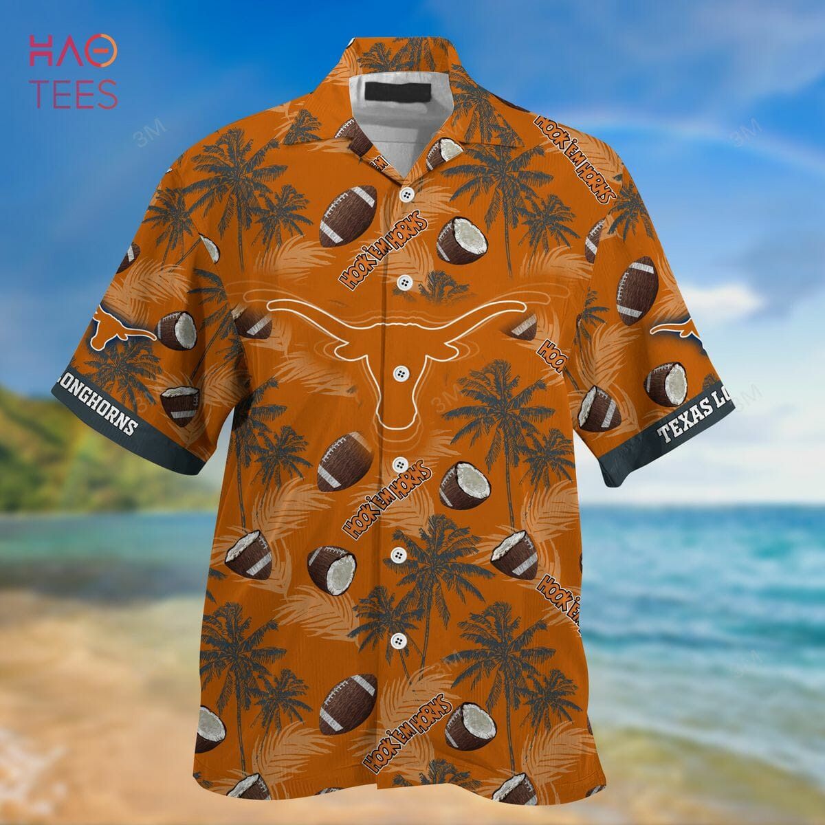 Ncaa Texas Longhorns Coconut Orange Trendy Hawaiian Shirt Aloha Shirt