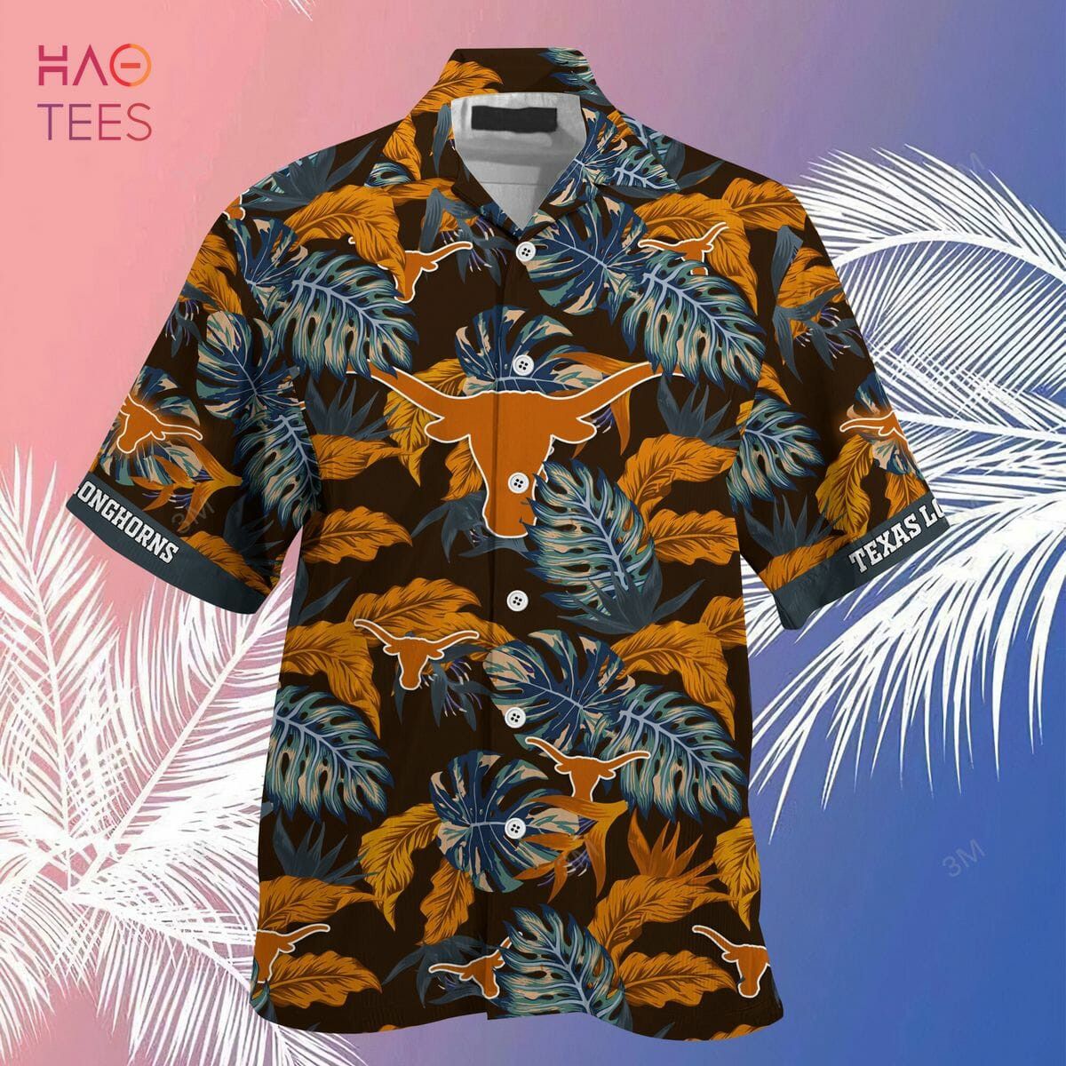 Ncaa Texas Longhorns Orange Stress Blessed Trendy Hawaiian Shirt Aloha Shirt