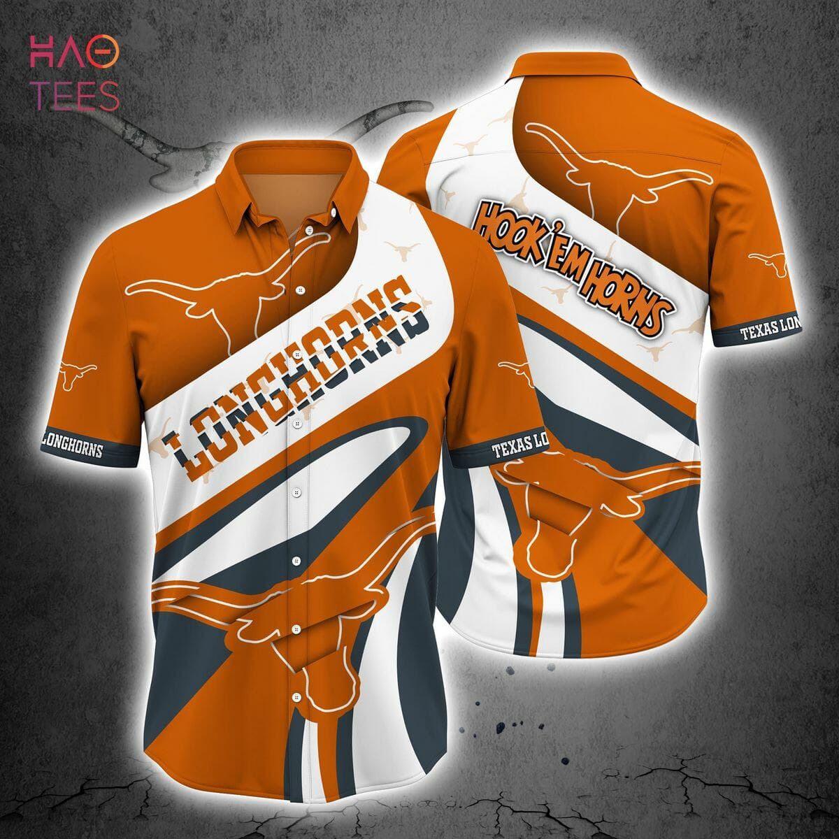 Ncaa Texas Longhorns Orange White Trendy Hawaiian Shirt V2 Aloha Shirt Ncaa Texas Longhorns Orange White Trendy Hawaiian Shirt V2 Aloha Shirt