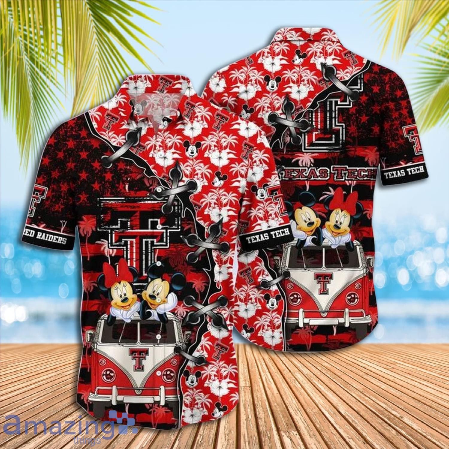 Ncaa Texas Tech Red Raiders Mickey Mouse Trendy Hawaiian Shirt Aloha Shirt