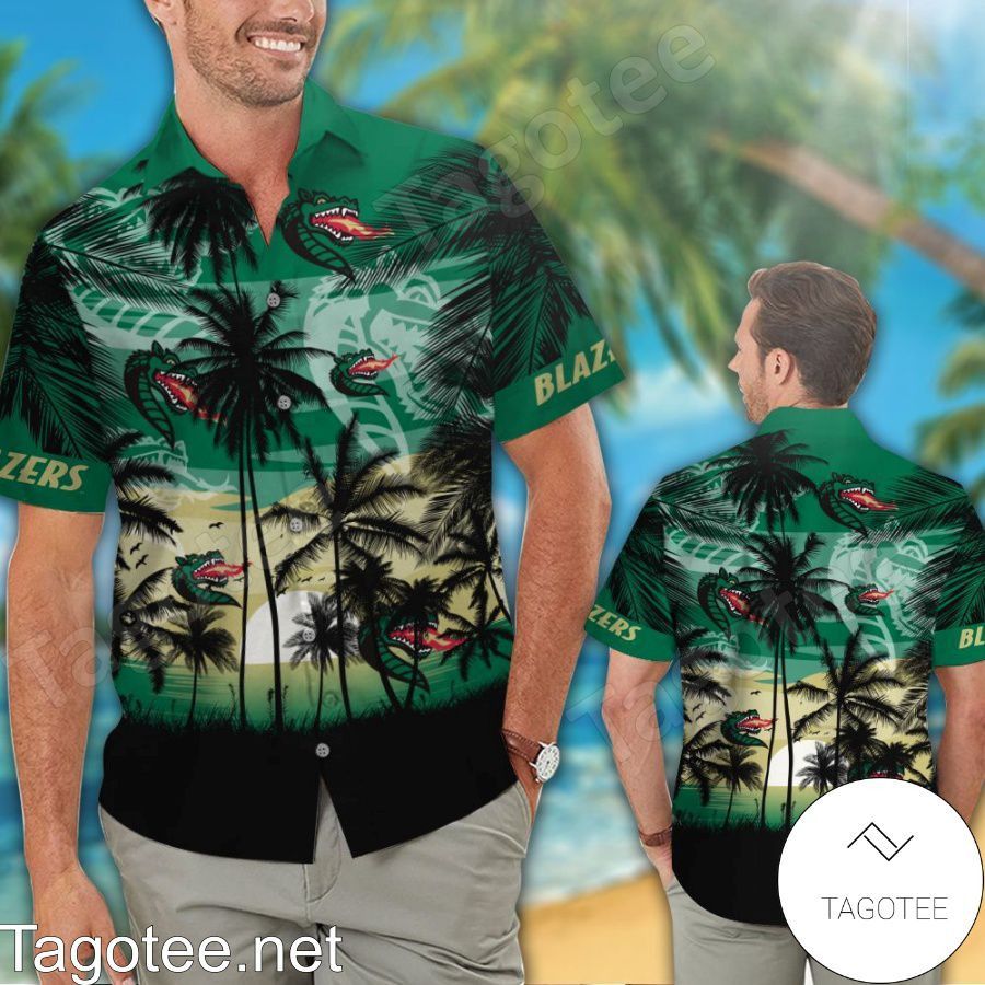 Ncaa Uab Blazers Coconut Tree Tropical Trendy Hawaiian Shirt Aloha Shirt