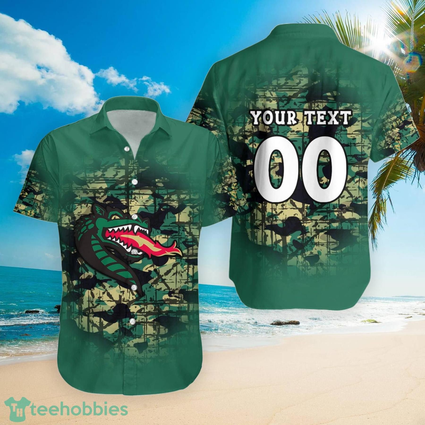 NCAA Uab Blazers Custom Text Number Camouflage Vintage Hawaiian Shirt