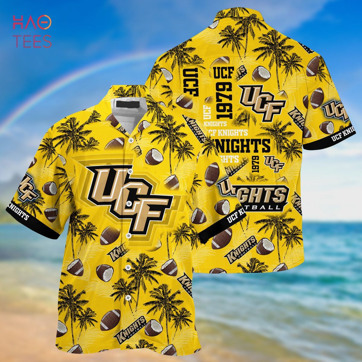 NCAA Ucf Knights Coconut Gold Hawaiian Shirt