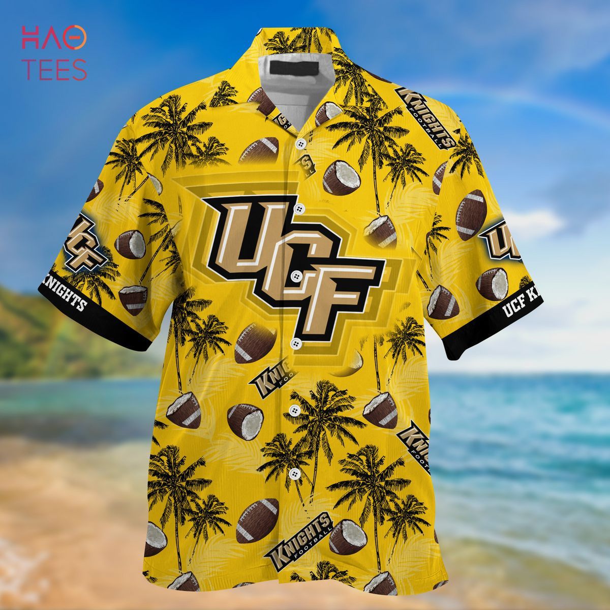 Ncaa Ucf Knights Coconut Gold Trendy Hawaiian Shirt Aloha Shirt