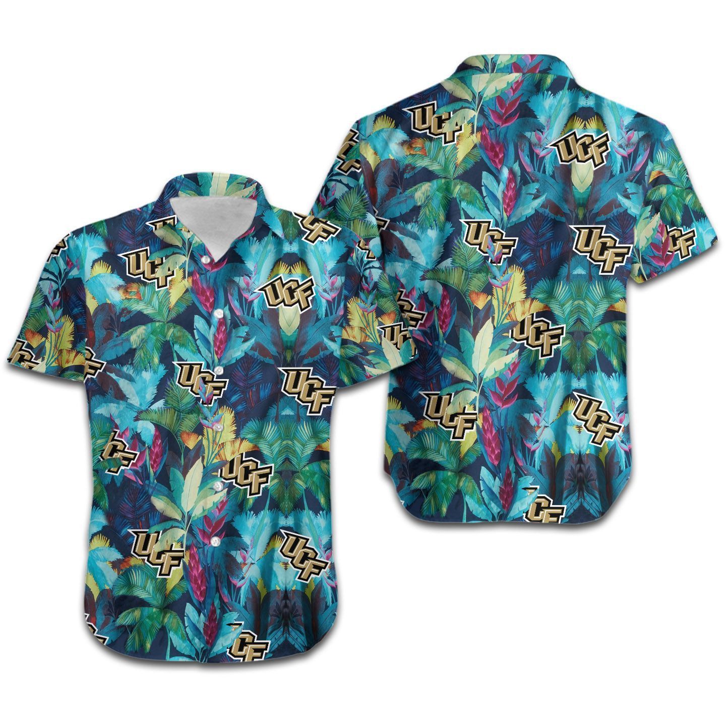 NCAA Ucf Knights Tropical Flowers Hawaiian Shirt