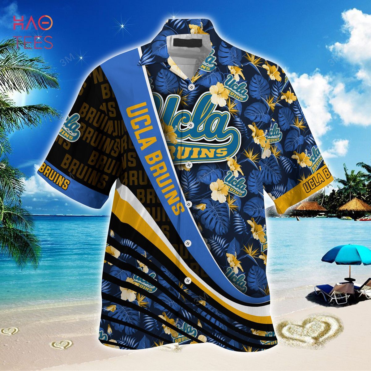 Ncaa Ucla Bruins Blue Black Trendy Hawaiian Shirt Aloha Shirt