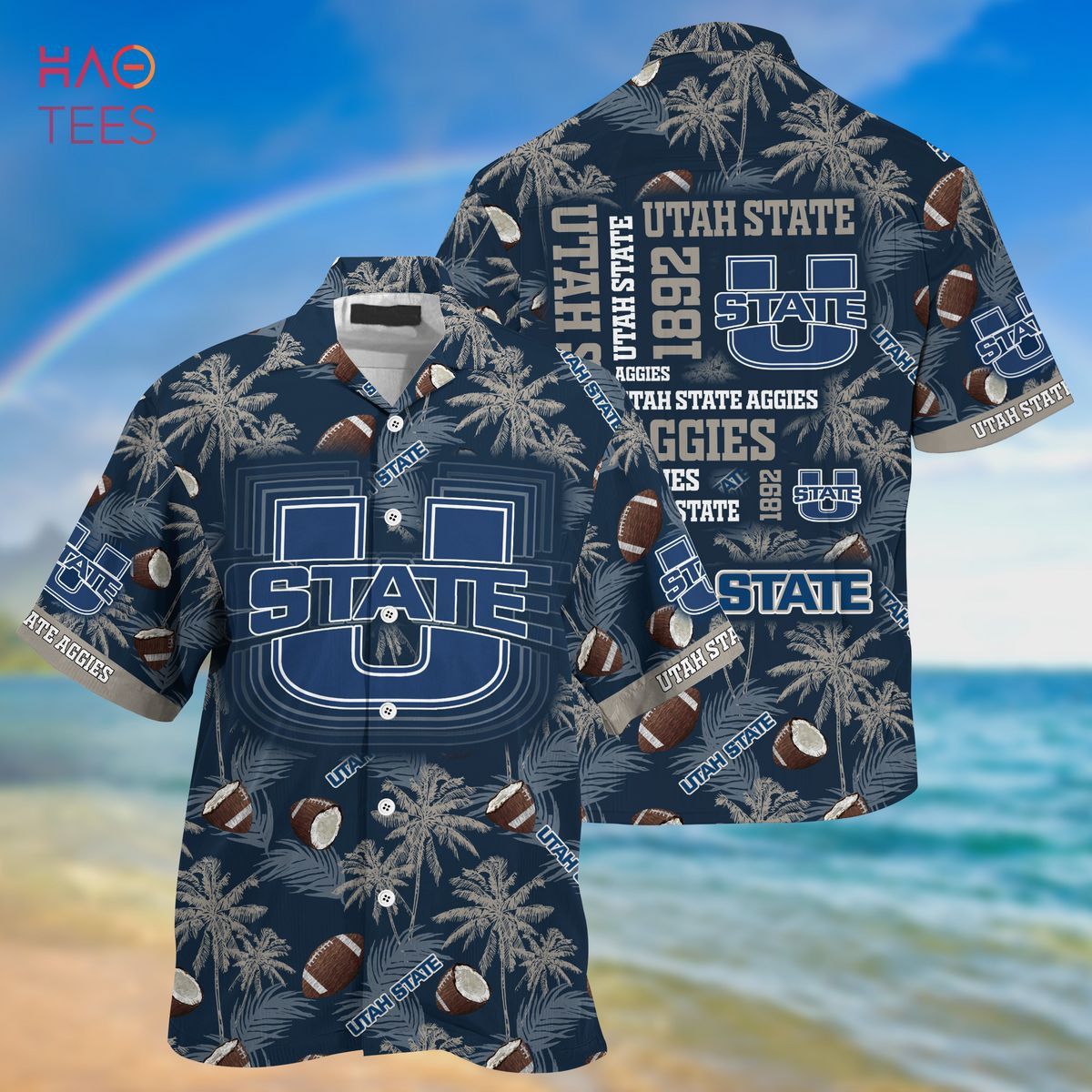Ncaa Utah State Aggies Football Est 1892 Trendy Hawaiian Shirt Aloha Shirt