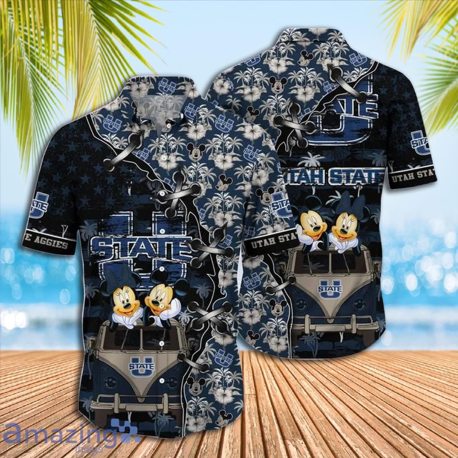 NCAA Utah State Aggies Mickey Mouse Hawaiian Shirt