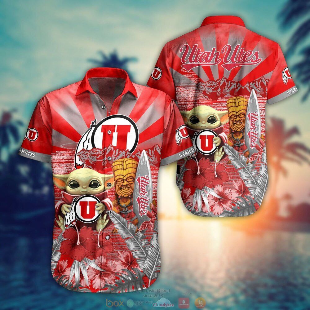Ncaa Utah Utes Baby Yoda Trendy Hawaiian Shirt Aloha Shirt Ncaa Utah Utes Baby Yoda Trendy Hawaiian Shirt Aloha Shirt