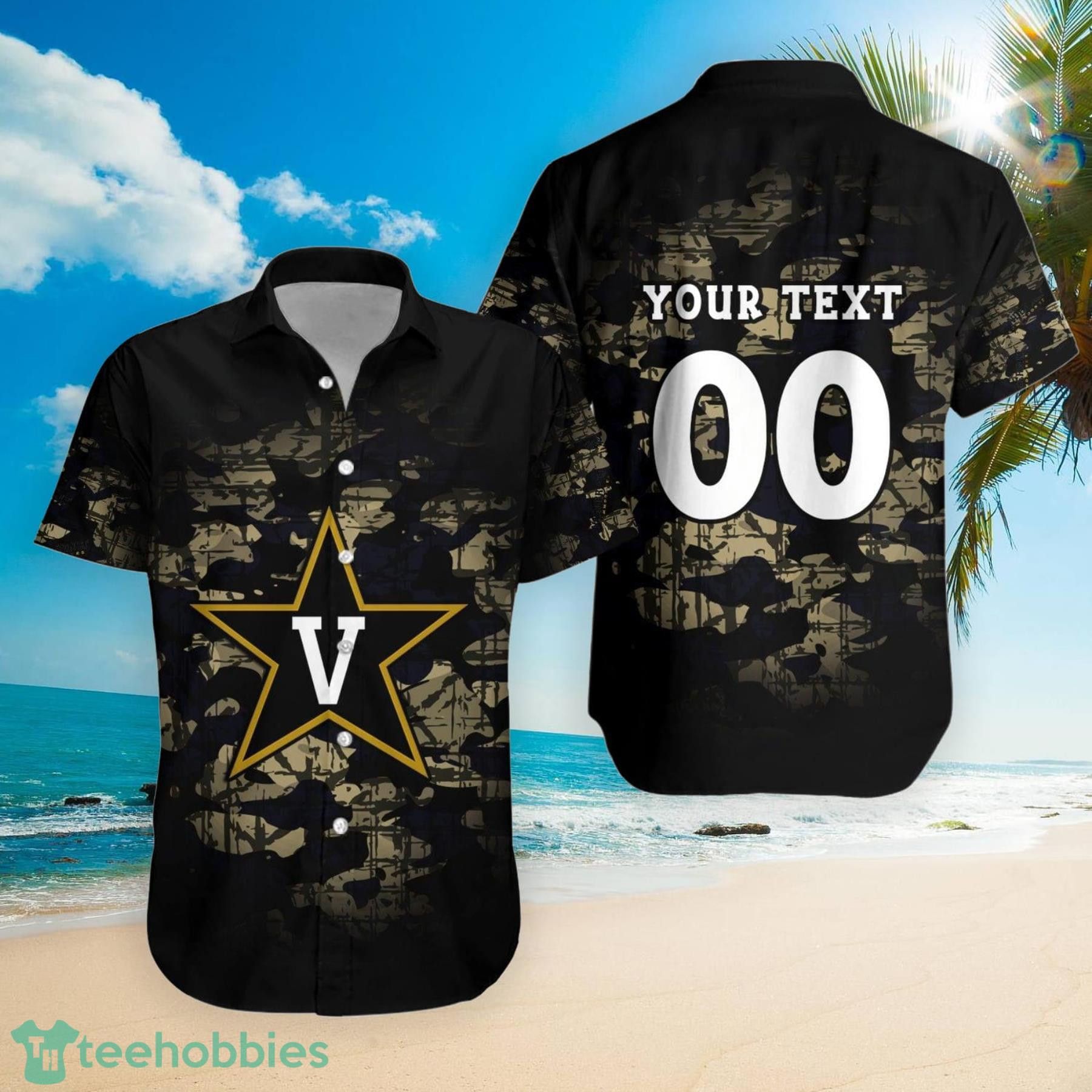 Ncaa Vanderbilt Commodores Custom Text Number Camouflage Vintage Trendy Hawaiian Shirt Aloha Shirt