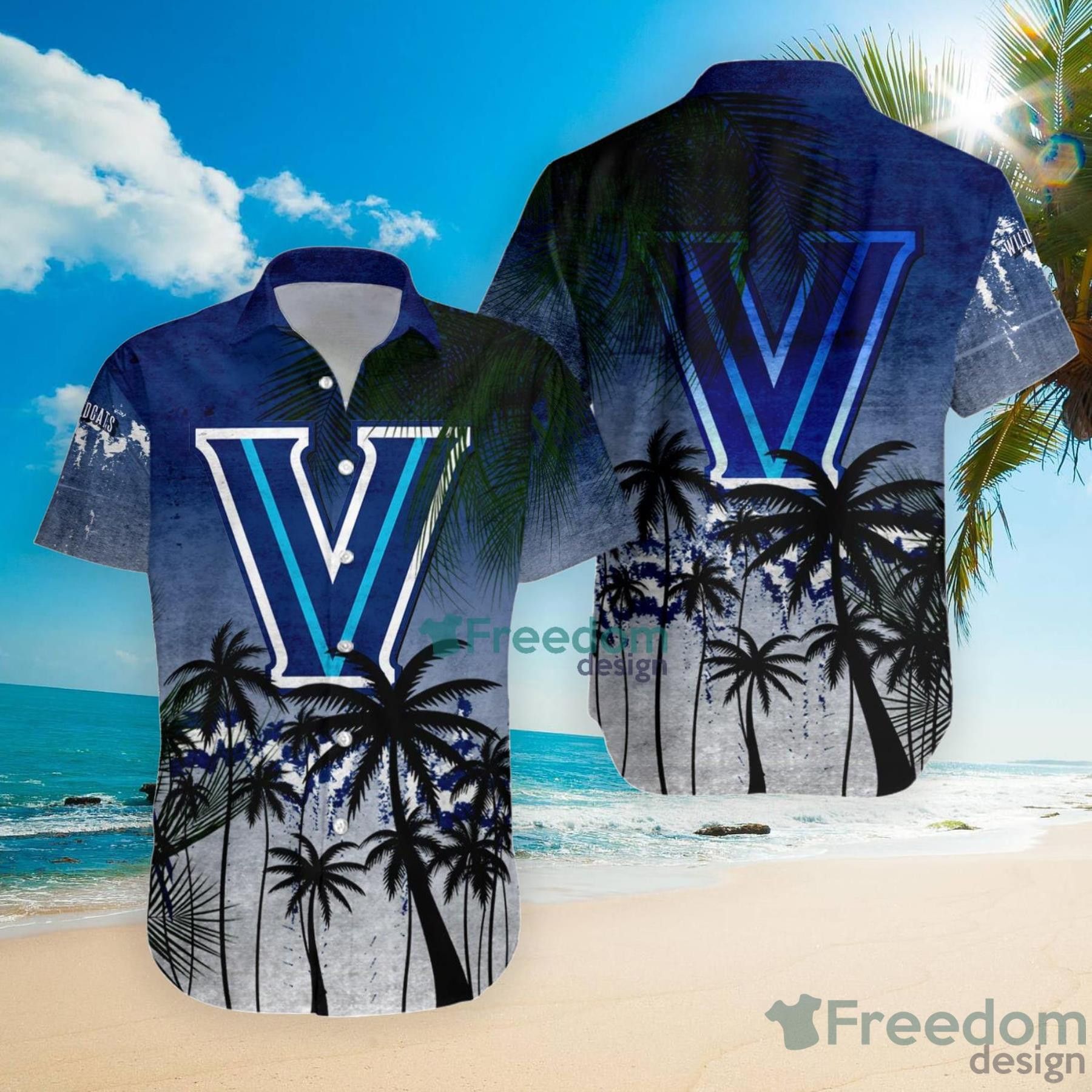 NCAA Villanova Wildcats Coconut Tree Hawaiian Shirt