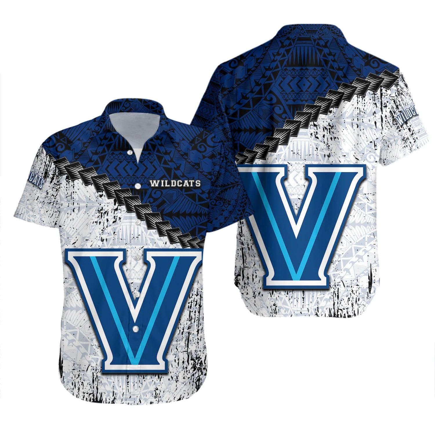Ncaa Villanova Wildcats Polynesian Tattoo Trendy Hawaiian Shirt Aloha Shirt