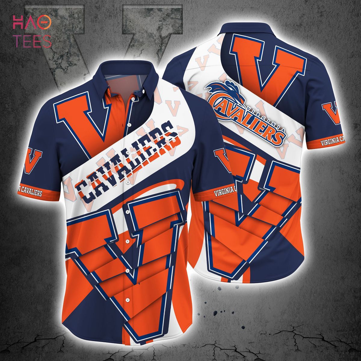 NCAA Virginia Cavaliers Blue Orange New Design Hawaiian Shirt