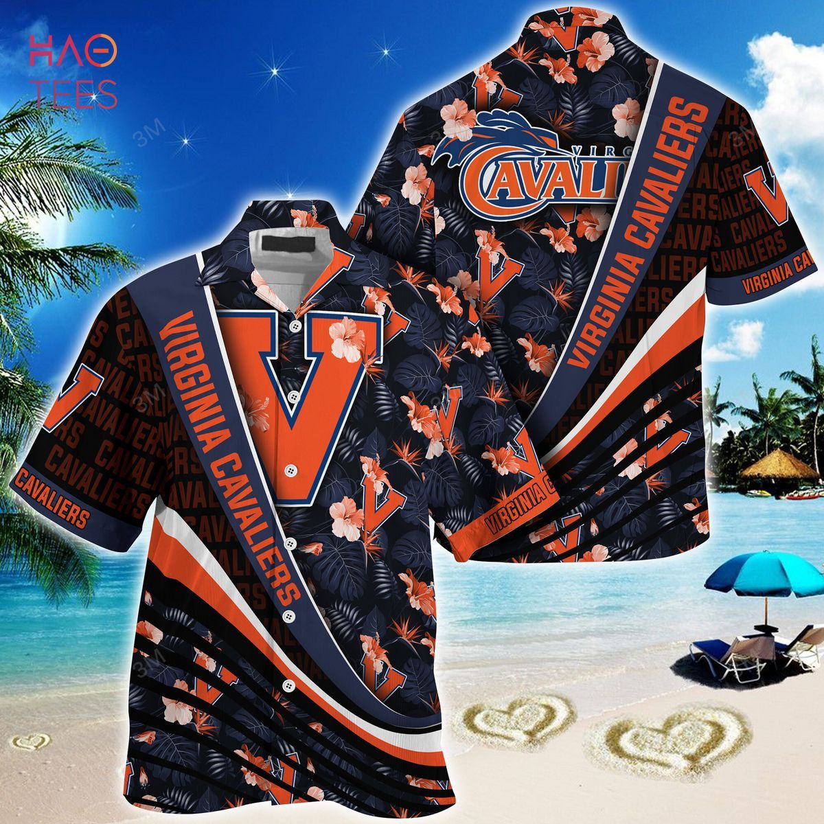 Ncaa Virginia Cavaliers Blue Orange Trendy Hawaiian Shirt V2 Aloha Shirt Ncaa Virginia Cavaliers Blue Orange Trendy Hawaiian Shirt V2 Aloha Shirt