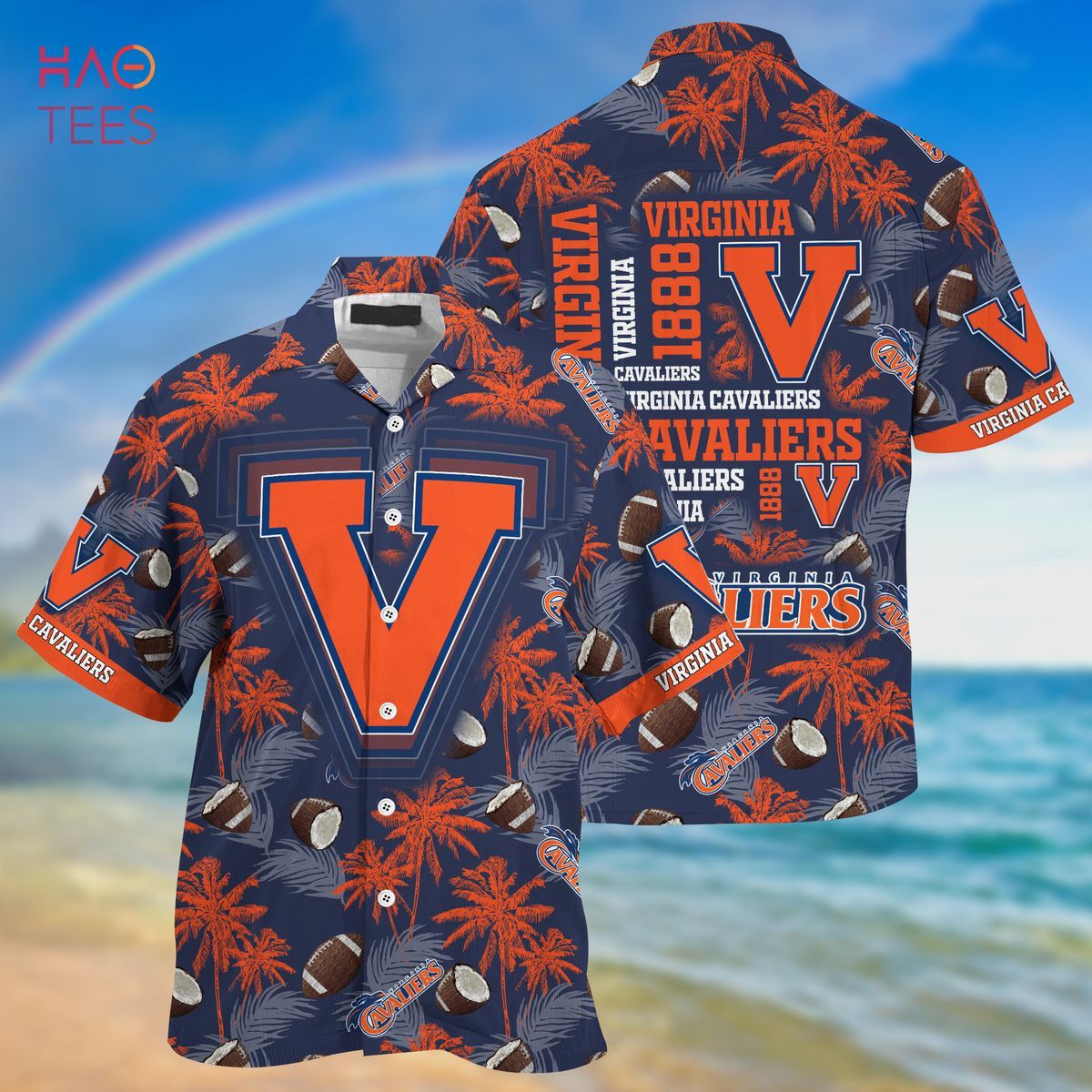 Ncaa Virginia Cavaliers Coconut Blue Orange Trendy Hawaiian Shirt Aloha Shirt Ncaa Virginia Cavaliers Coconut Blue Orange Trendy Hawaiian Shirt Aloha Shirt