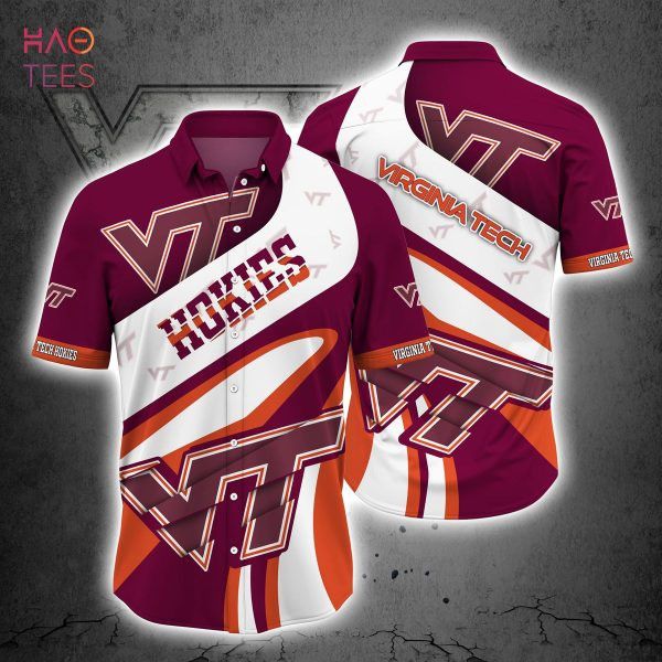NCAA Virginia Tech Hokies Maroon White Hawaiian Shirt