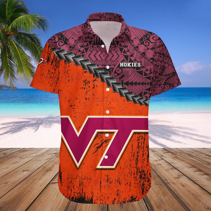 Ncaa Virginia Tech Hokies Orange Maroon Trendy Hawaiian Shirt V12 Aloha Shirt Ncaa Virginia Tech Hokies Orange Maroon Trendy Hawaiian Shirt V12 Aloha Shirt