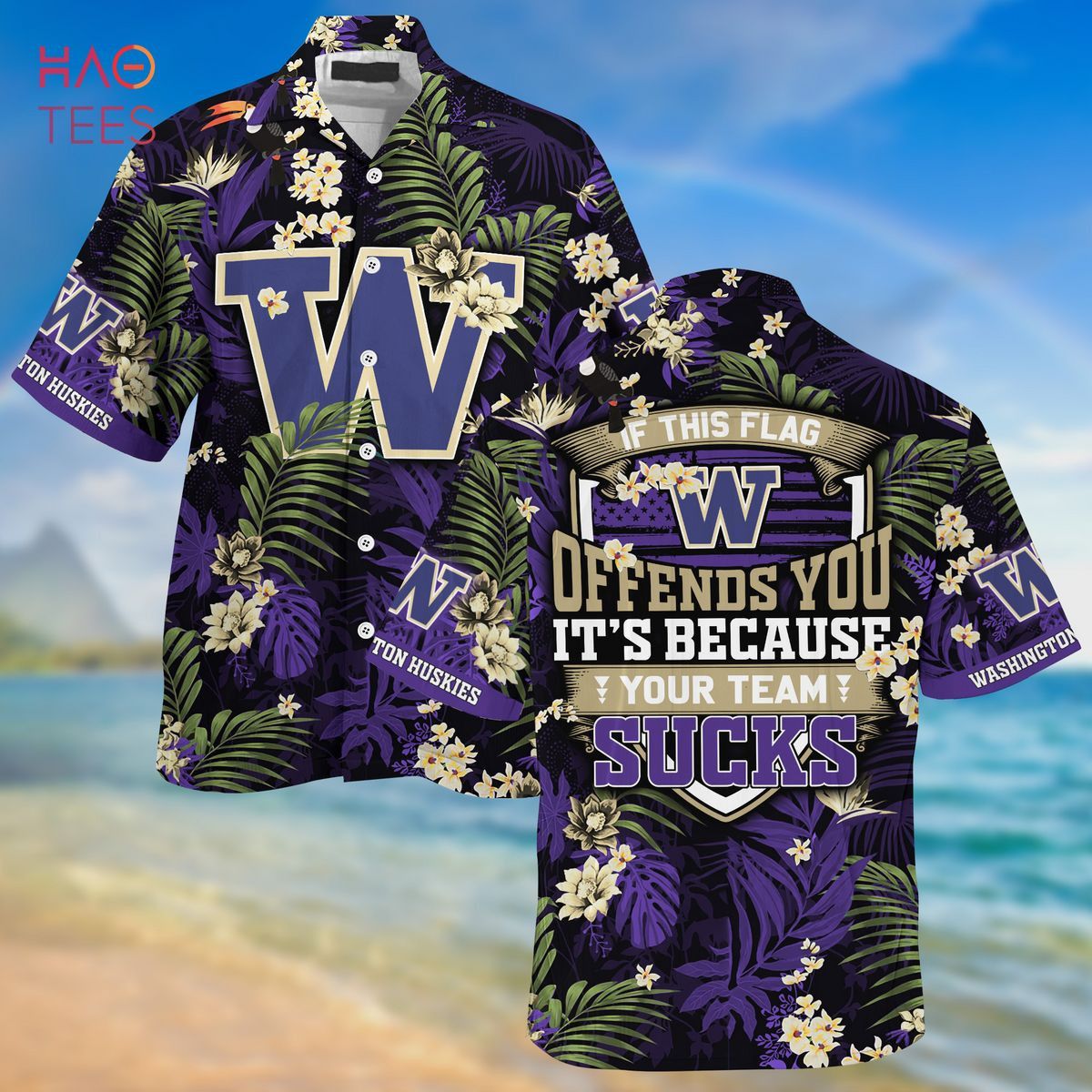 Ncaa Washington Huskies Offends You Trendy Hawaiian Shirt Aloha Shirt Ncaa Washington Huskies Offends You Trendy Hawaiian Shirt Aloha Shirt