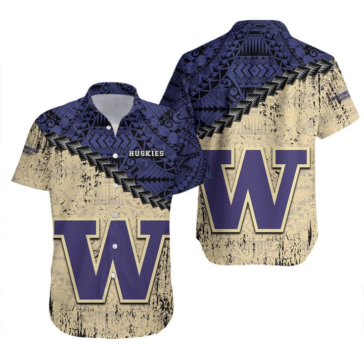 Ncaa Washington Huskies Purple Gold Trendy Hawaiian Shirt Aloha Shirt Ncaa Washington Huskies Purple Gold Trendy Hawaiian Shirt Aloha Shirt