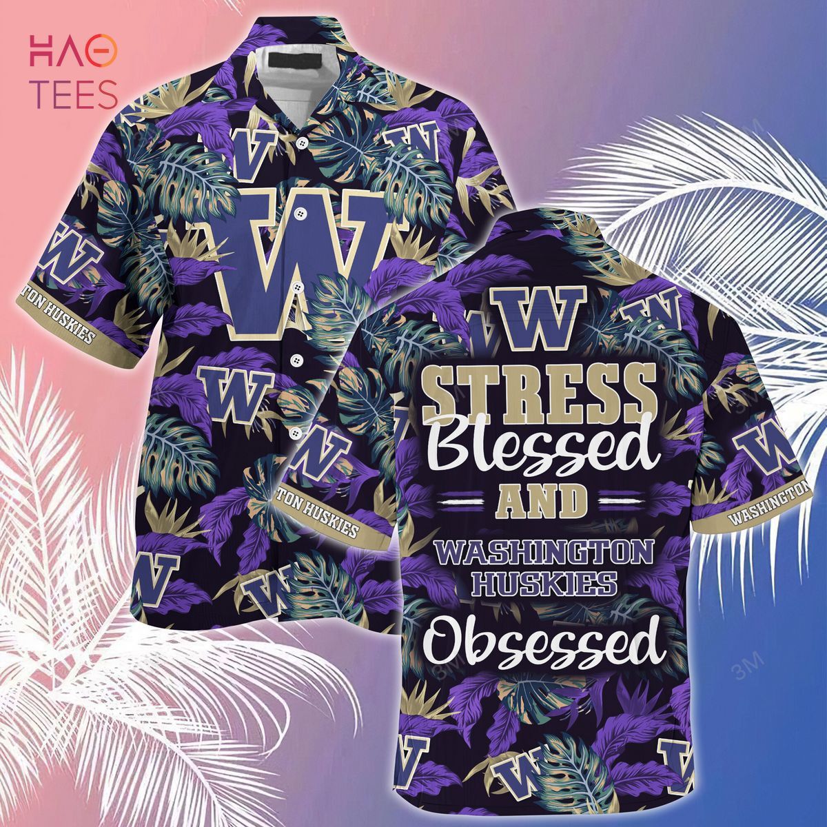 Ncaa Washington Huskies Stress Blessed Trendy Hawaiian Shirt Aloha Shirt Ncaa Washington Huskies Stress Blessed Trendy Hawaiian Shirt Aloha Shirt
