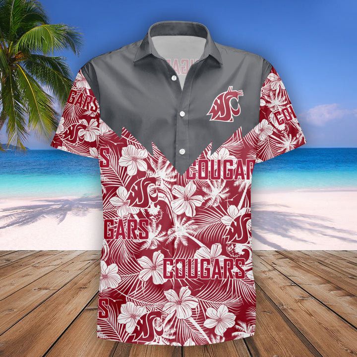 Ncaa Washington State Cougars Red White Flowers Trendy Hawaiian Shirt Aloha Shirt Ncaa Washington State Cougars Red White Flowers Trendy Hawaiian Shirt Aloha Shirt