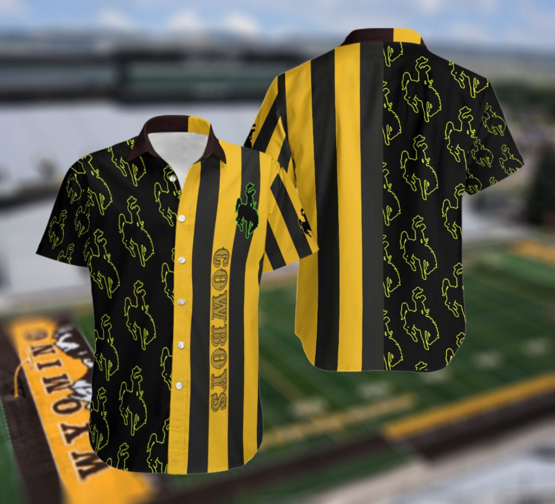 NCAA Wyoming Cowboys Logo Hawaiian Shirt