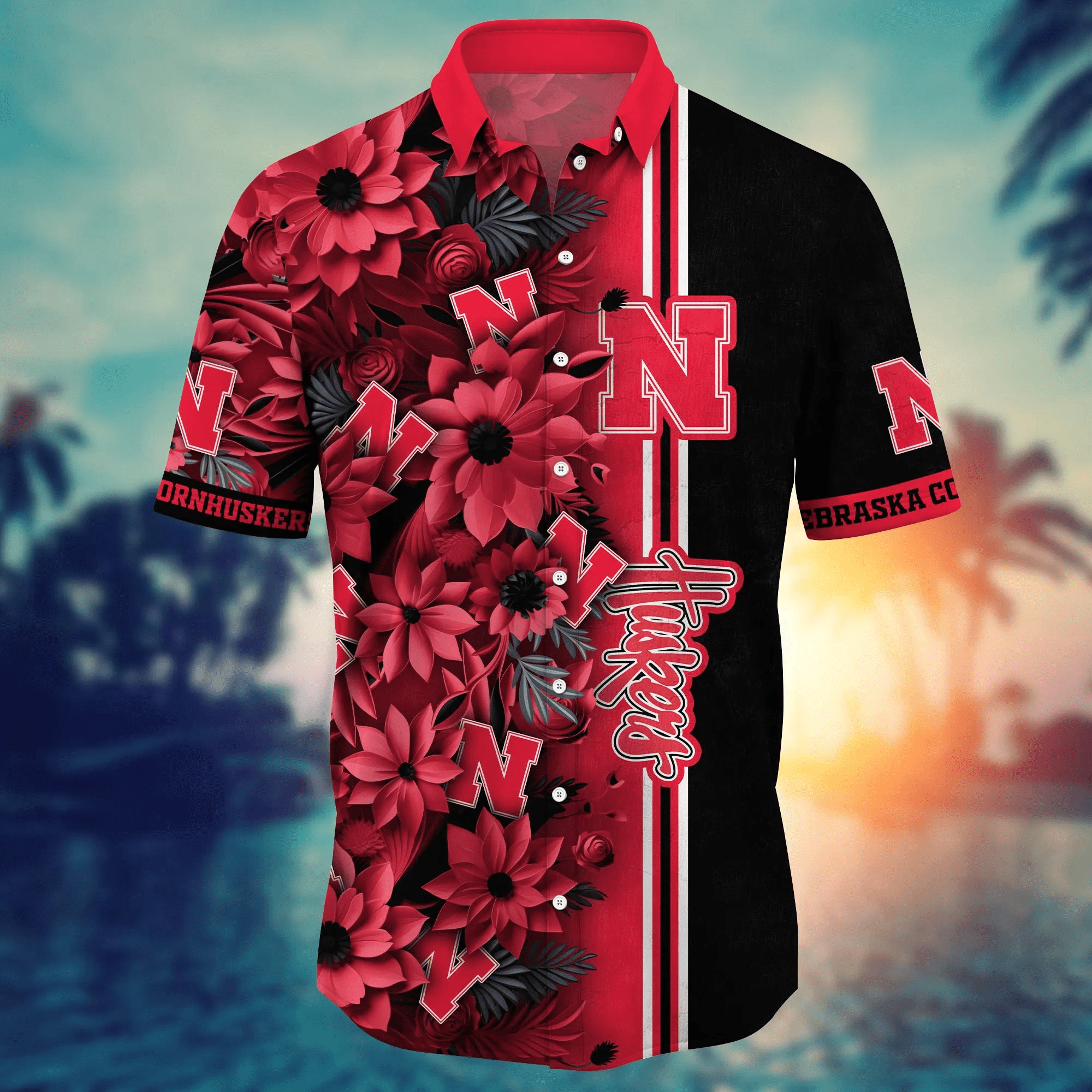 Nebraska Cornhuskers NCAA Hawaiian Shirt Custom Sunlight Aloha Shirt
