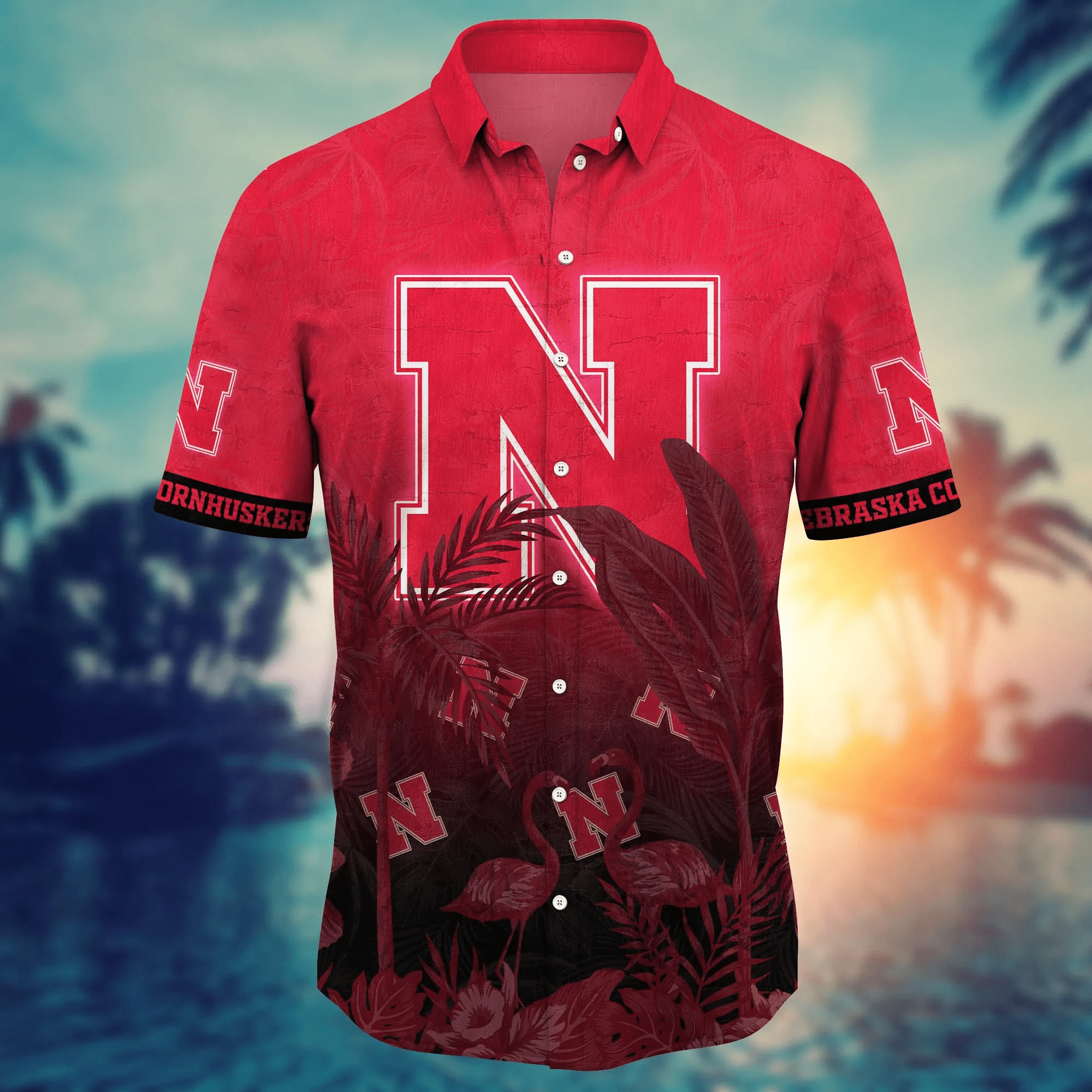 Nebraska Cornhuskers NCAA Hawaiian Shirt Daylighttime Aloha Shirt