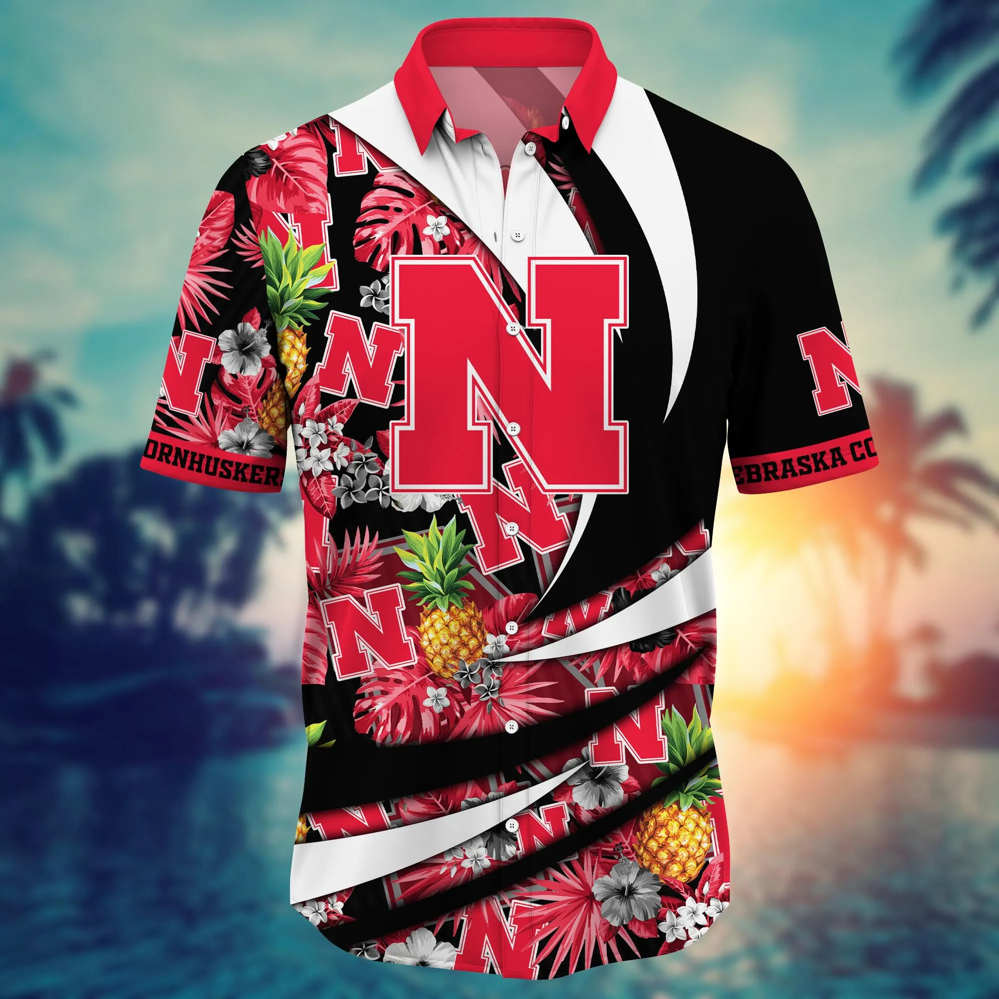 Nebraska Cornhuskers NCAA Hawaiian Shirt Getaways Aloha Shirt