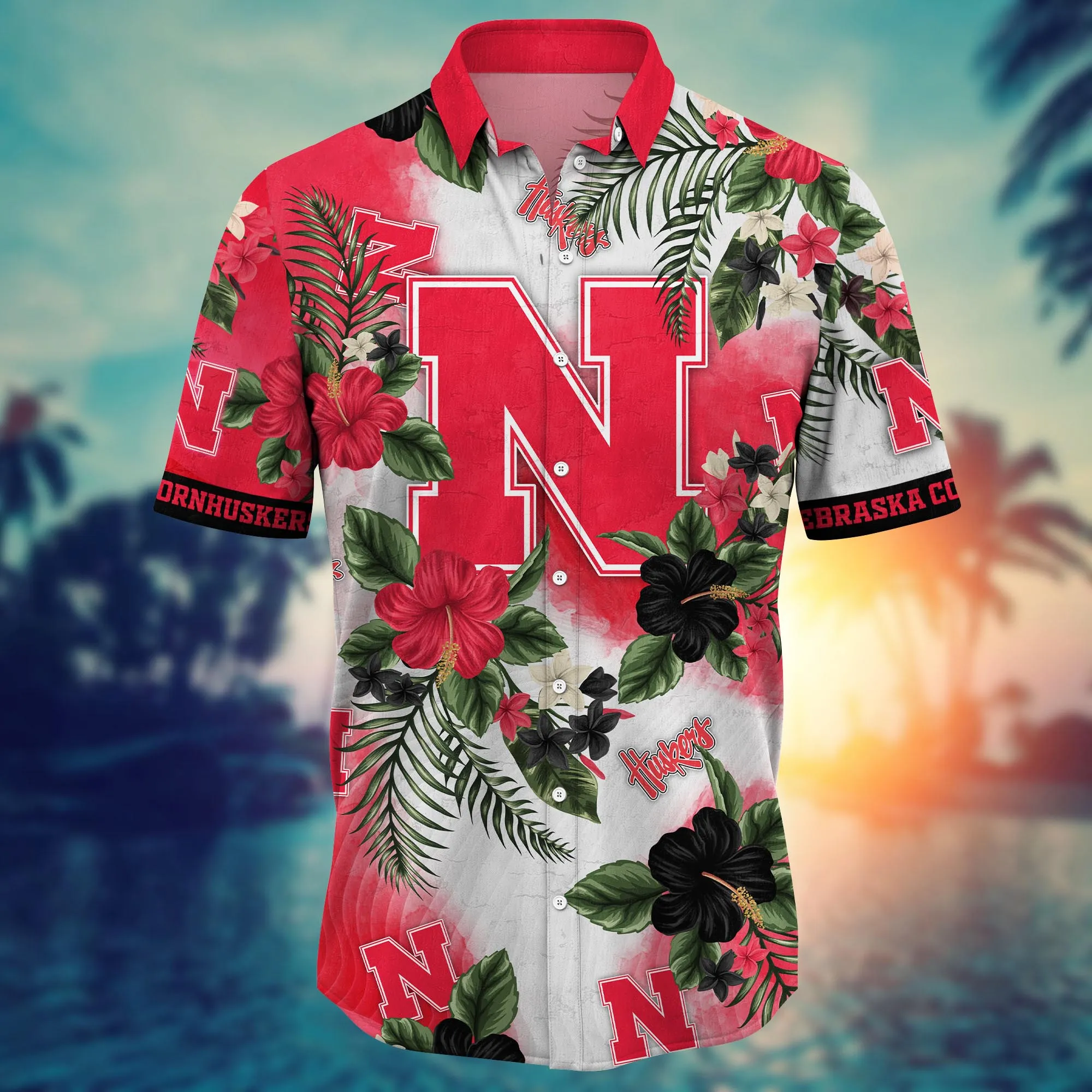 Nebraska Cornhuskers NCAA Hawaiian Shirt Hot Seasontime Aloha Shirt