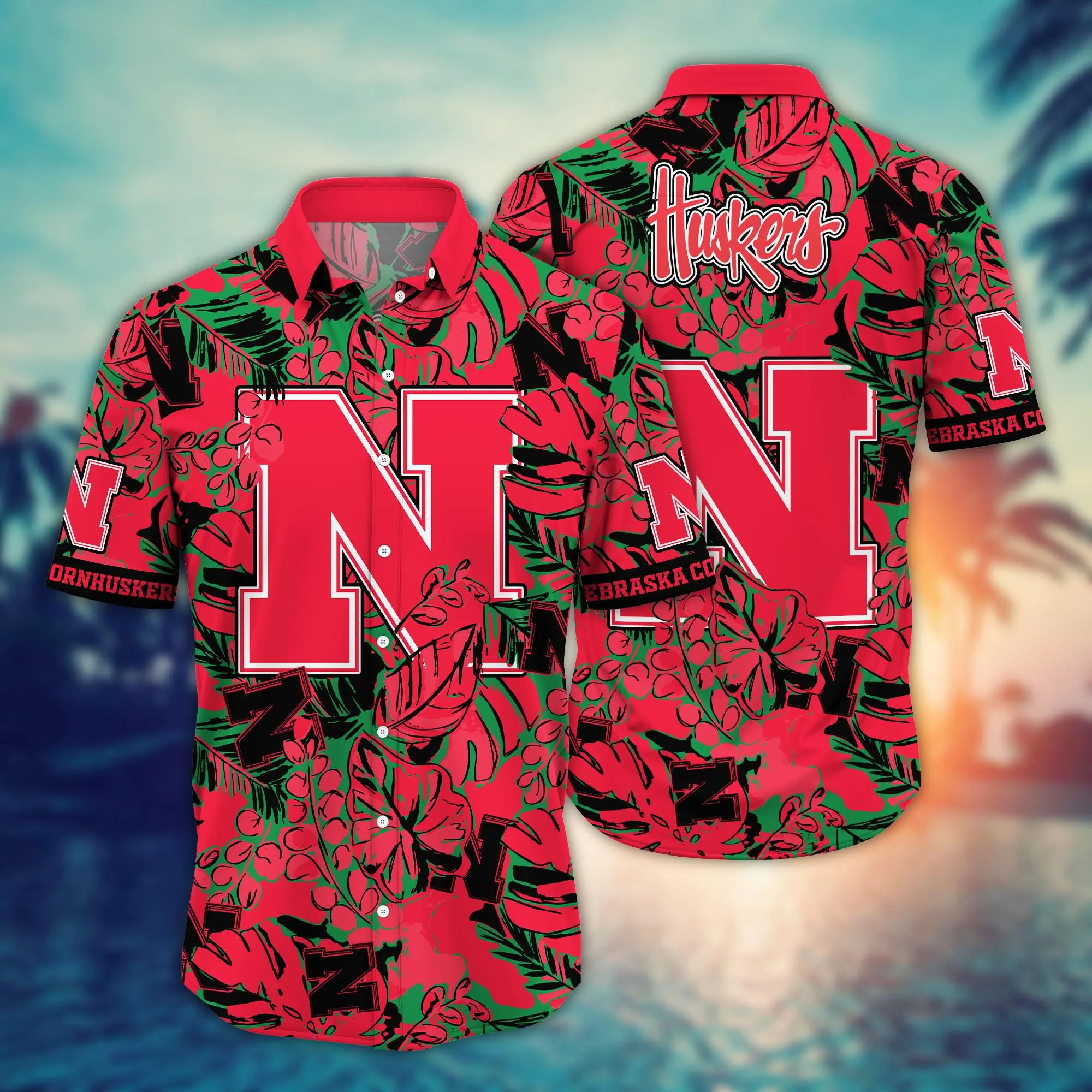 Nebraska Cornhuskers NCAA Hawaiian Shirt June Aloha Shirt Nebraska Cornhuskers NCAA Hawaiian Shirt June Aloha Shirt