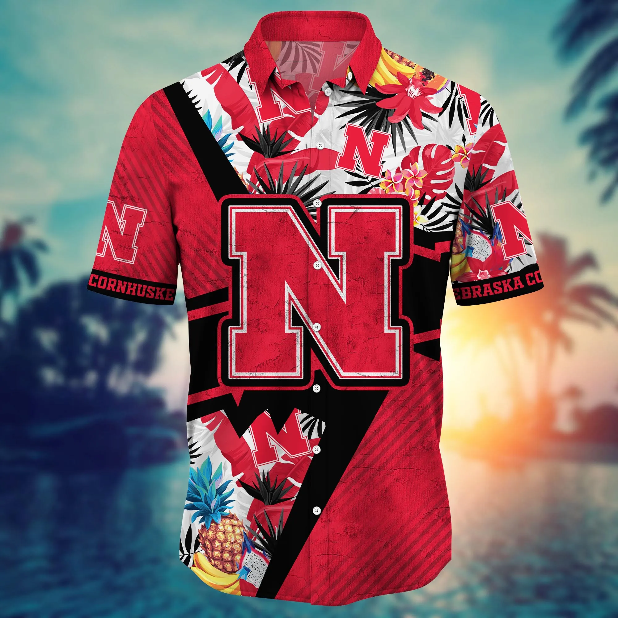 Nebraska Cornhuskers NCAA Hawaiian Shirt Road Trips Aloha Shirt